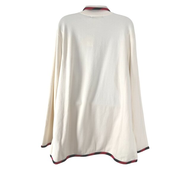 Lauren Ralph Lauren Sweater Blazer 3X Crest Ivory Cream Cotton Nylon NWT CJ-2150 - Picture 7 of 13